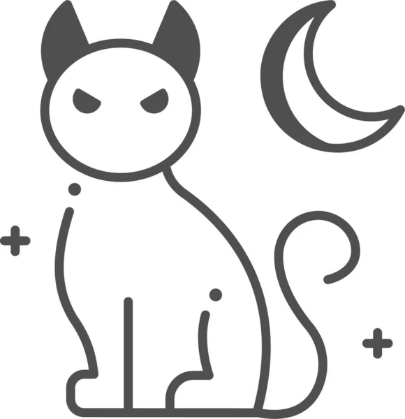 Pet Animal Cat Icon Semisolid Style — Stock Vector