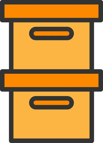 Archive Box Document Icon — Stock Vector