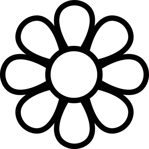 Blommande Knopp Kamomill Ikon — Stock vektor