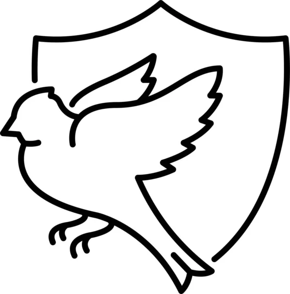 Pájaro Águila Halcón Icono — Vector de stock