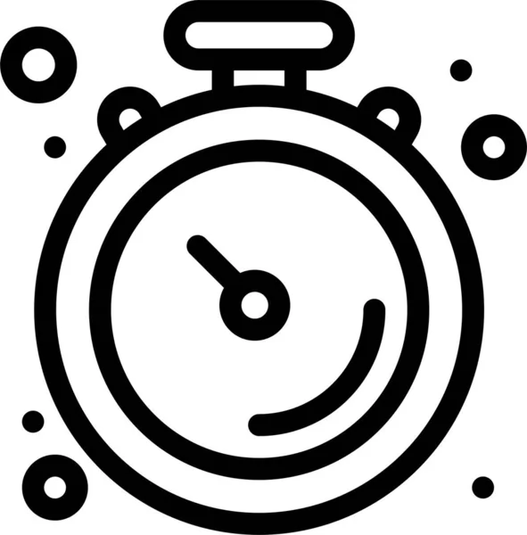 Clock Gym Muscle Icon — Stock Vector