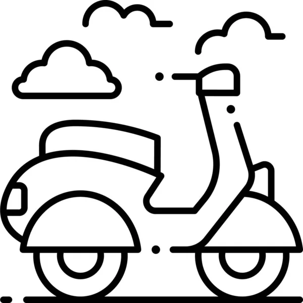 Moto Transporte Scooter Icono — Archivo Imágenes Vectoriales