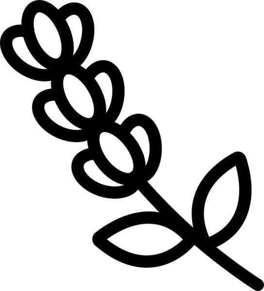Element Kontur Florales Symbol — Stockvektor