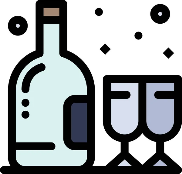 Alkohol Narozeninová Ikona Kategorii Eventsandentertainment — Stockový vektor
