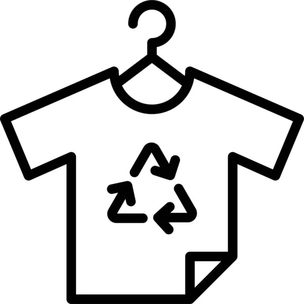 Shirt Eco Kleding Pictogram — Stockvector