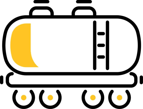 Équipement Lourd Icône Ferroviaire — Image vectorielle