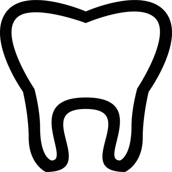 Zahnarzt Zahn Symbol Umriss Stil — Stockvektor