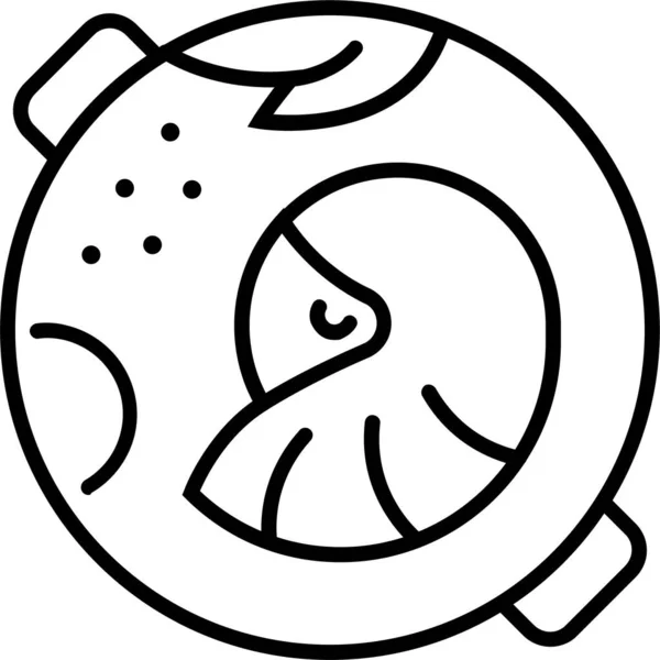 Plato Escargot Alimento Icono — Archivo Imágenes Vectoriales