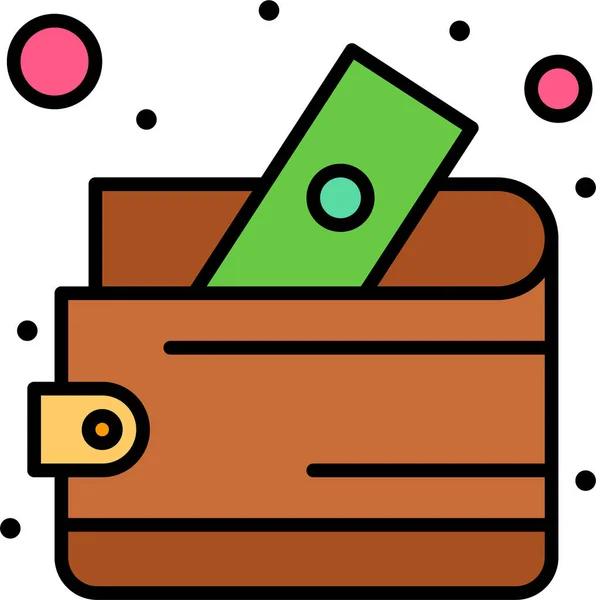 Billfold Cash Money Icon Shoppingecommerce Category — Stockový vektor