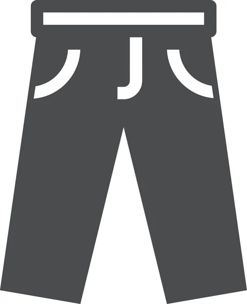 Значок Одягу Штанів Суцільному Стилі — стоковий вектор