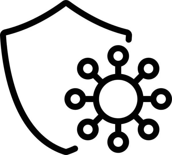 计算机网络安全类别中的反病毒防火墙锤图标 — 图库矢量图片