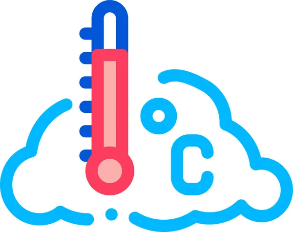 Natur Sonne Temperatur Icon Füllumriss Stil — Stockvektor