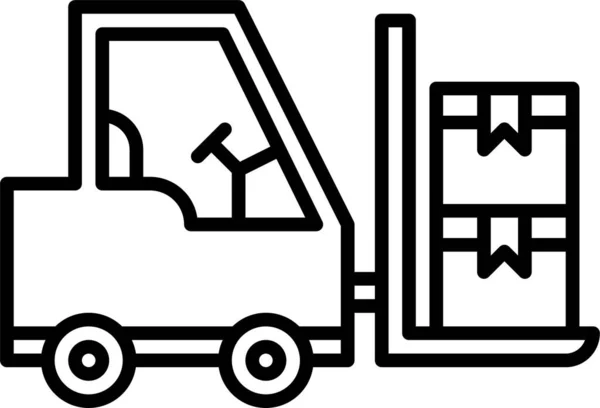 Kargo Teslimat Forklift Simgesi — Stok Vektör