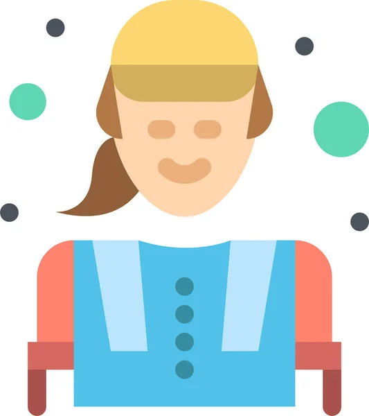 Construction Engineer Female Icon Avatar Category — Stock Vector