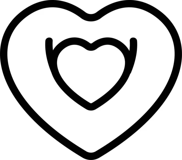 Círculo Icono Corazón Diferente — Archivo Imágenes Vectoriales