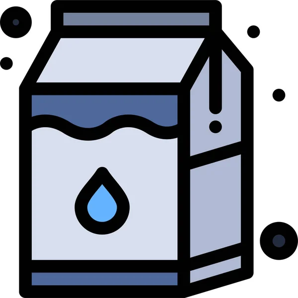 Paquete Leche Pak Icono Categoría Bebidas Alimenticias — Vector de stock