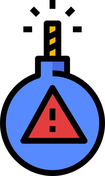Ícone Perigoso Crítico Negócios Estilo Filledoutline — Vetor de Stock