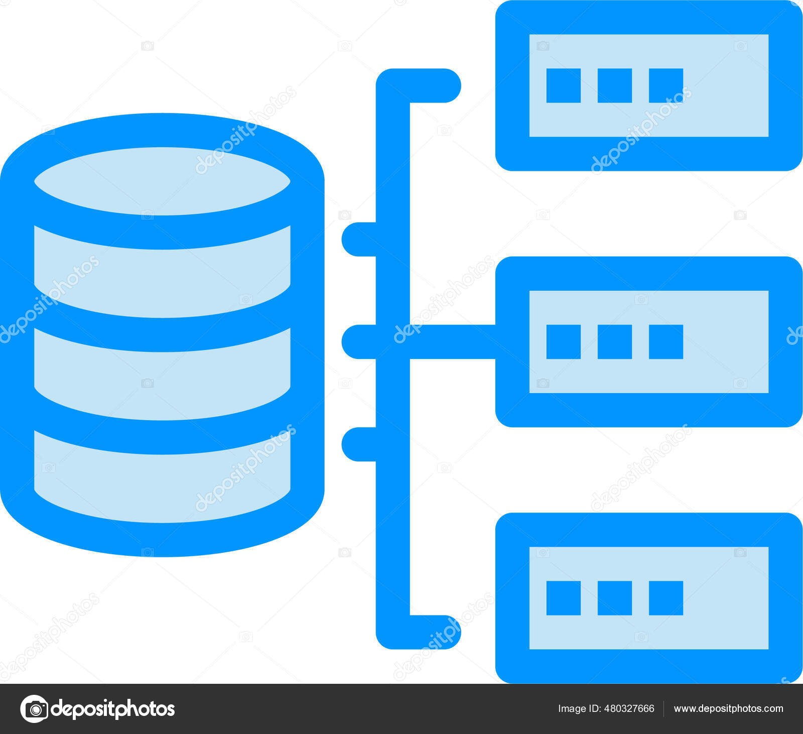 Base Dados Servidores Ícone Categoria Computadorhardware imagem