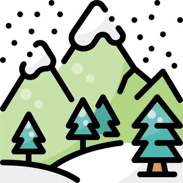 Forest Holiday Mountain Icon — Stock Vector