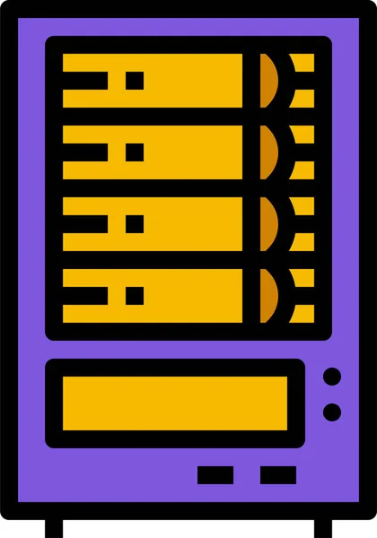 Иконка Файла Данных Компьютера Стиле Filledoutline — стоковый вектор