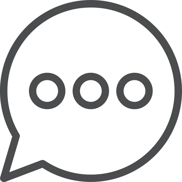 Chat Escritura Icono Burbuja Estilo Esquema — Vector de stock