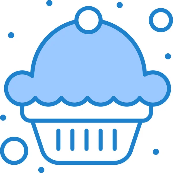 Cake Dessert Muffin Icoon Onafhankelijkdagus Categorie — Stockvector