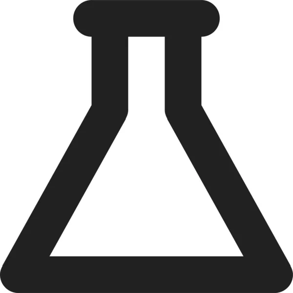 化学烧瓶实验图标 轮廓式 — 图库矢量图片