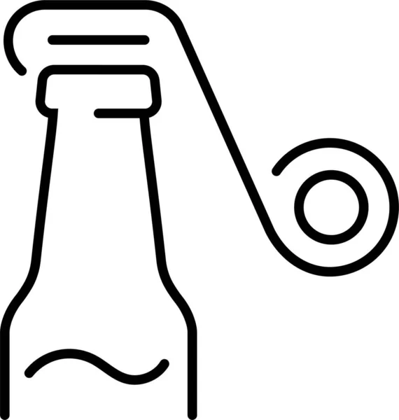 Ícone Garrafa Cerveja Alcoólica — Vetor de Stock