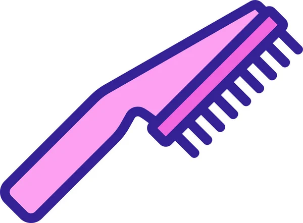Tillbehör Borste Vård Ikon Hairmakeupcosmetic Kategori — Stock vektor