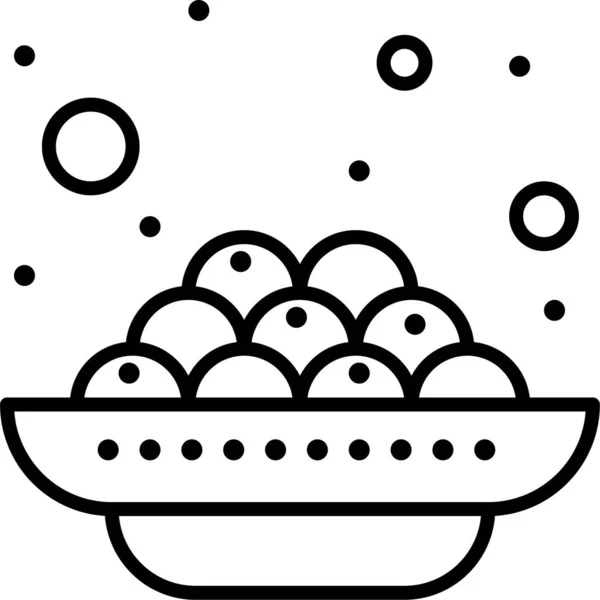 Torta Indiai Kanji Ikon — Stock Vector