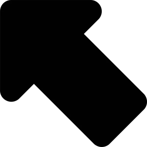 Flecha Izquierda Icono Estilo Sólido — Vector de stock