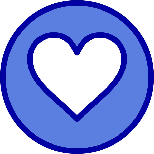 Icône Coeur Préférée Cack Dans Style Filledoutline — Image vectorielle