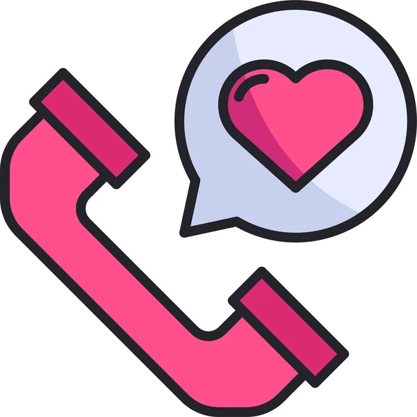 Samtal Kommunikation Kärlek Ikon Loveromance Kategori — Stock vektor
