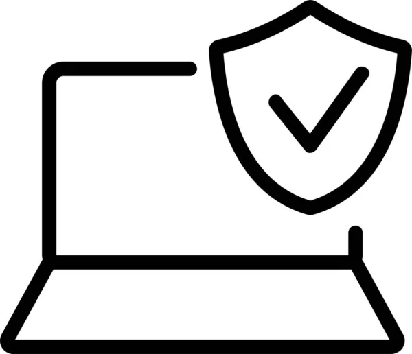 Antivirus Code Laptop Icon Computerinternetsecurity Category — Stock Vector