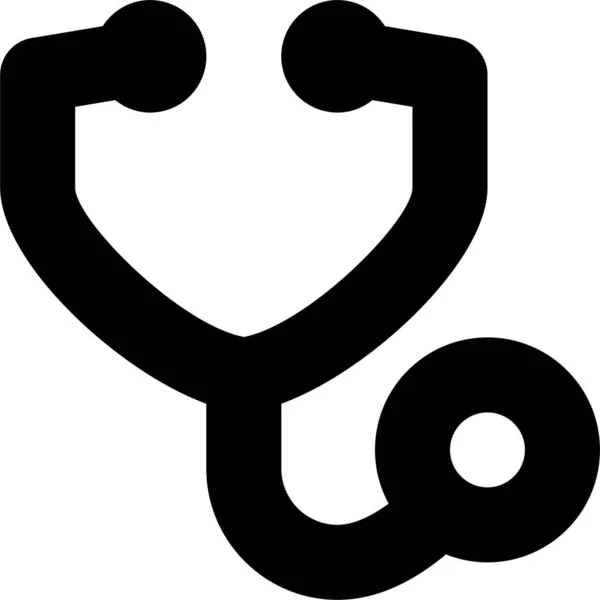 Diagnosticar Icono Pulso Médico Estilo Sólido — Vector de stock