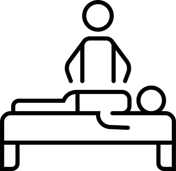 Krankheiten Massage Person Symbol — Stockvektor