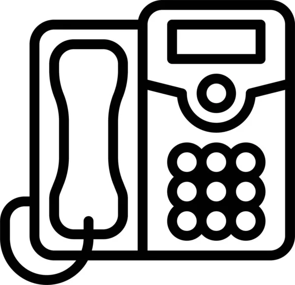 Oproep Telefoon Pictogram Grote Lijnen Stijl — Stockvector