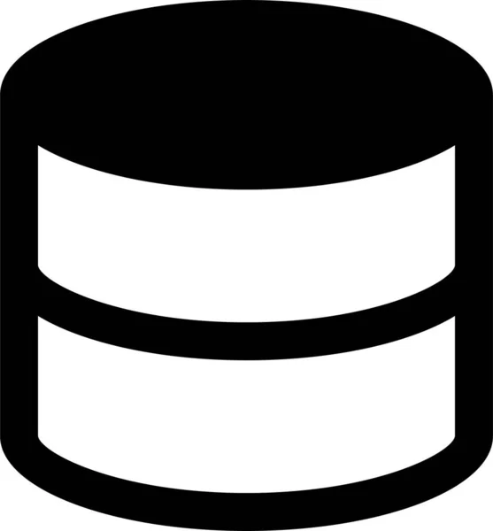 Datenbank Hosting Symbol Solidem Stil — Stockvektor