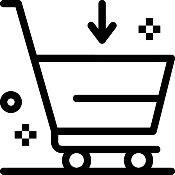 Comprar Carrito Icono Comercio — Vector de stock