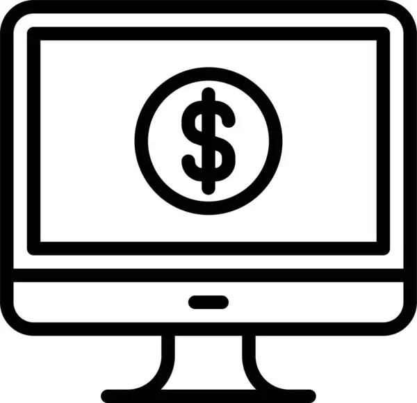 Entreprise Icône Finance Informatique — Image vectorielle