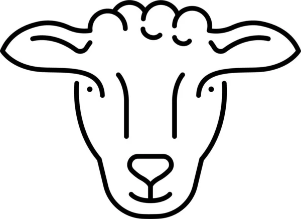 Sheep Ewe Goat Icon — Stock Vector