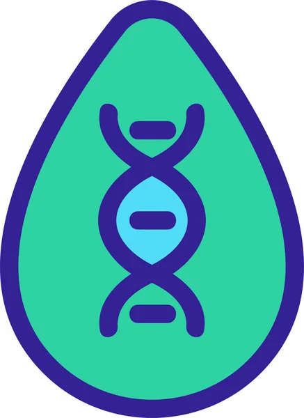 Biology Contour Dna Icon Educationschoollearning Category — Vector de stock