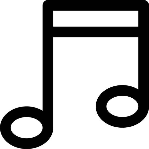 Melodía Música Notas Icono Estilo Del Esquema — Vector de stock