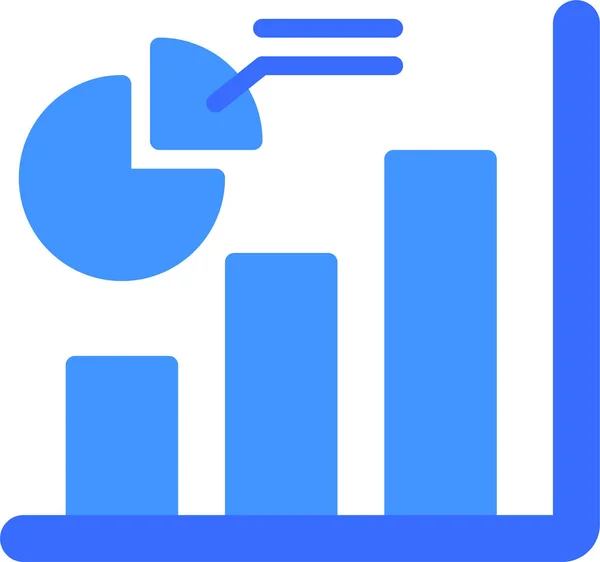 Pasta Grafiği Istatistik Simgesi — Stok Vektör