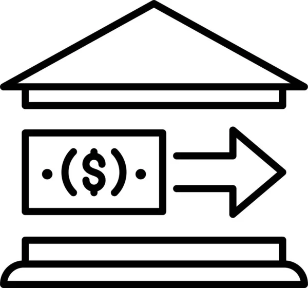 Icona Del Fondo Contributo Bancario — Vettoriale Stock