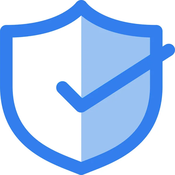 Aceptar Icono Comprobación Antivirus Estilo Filledoutline — Vector de stock