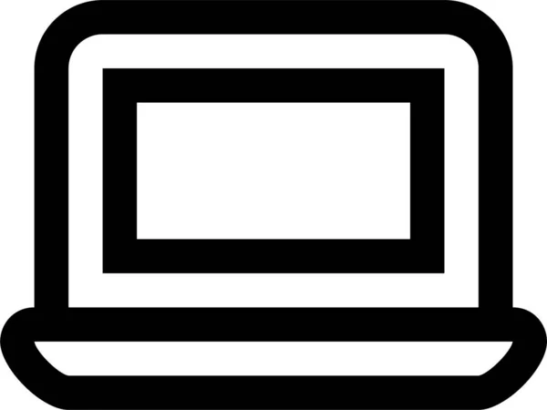 Apple Computer Laptop Symbol Umrissstil — Stockvektor