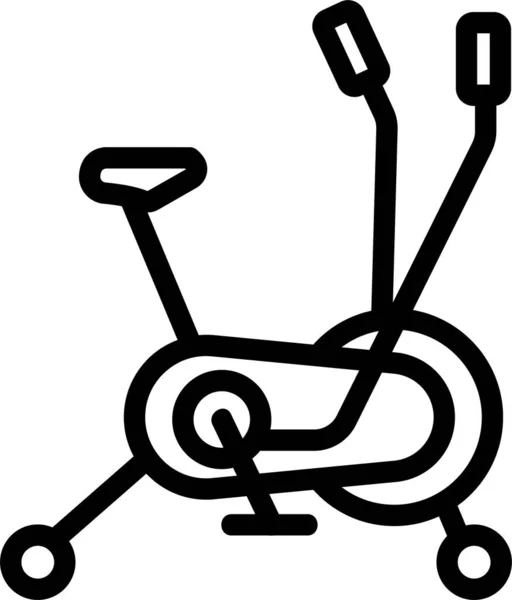 Bicicleta Cardio Equipamento Ícone — Vetor de Stock