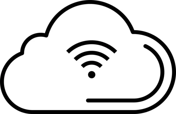 Internet Ikone Cloud Computing — Stockvektor
