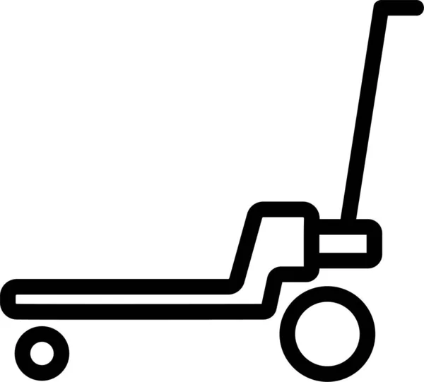 Ikona Platformy Obsługi Wózków Towarowych — Wektor stockowy
